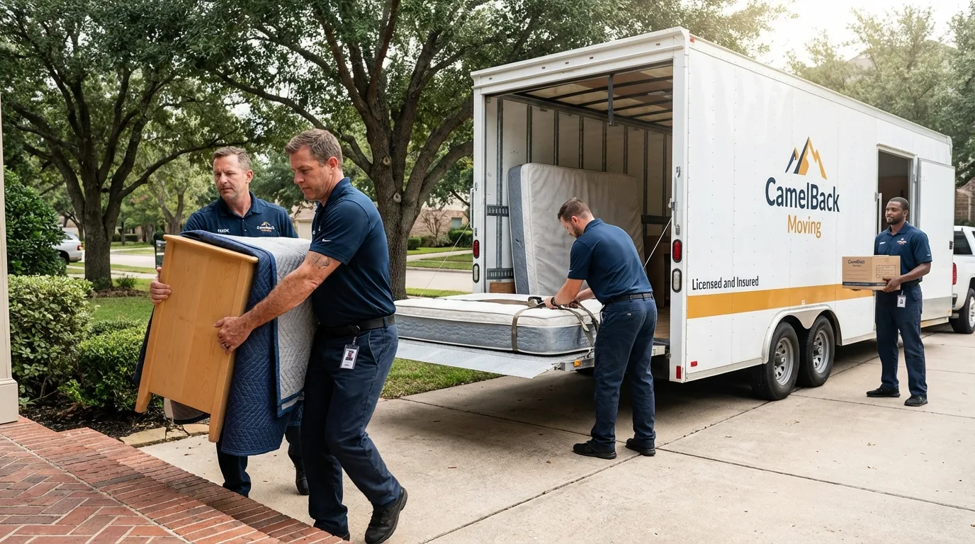 Crew loading residential truck for cross-state move from Emmitsburg, MD